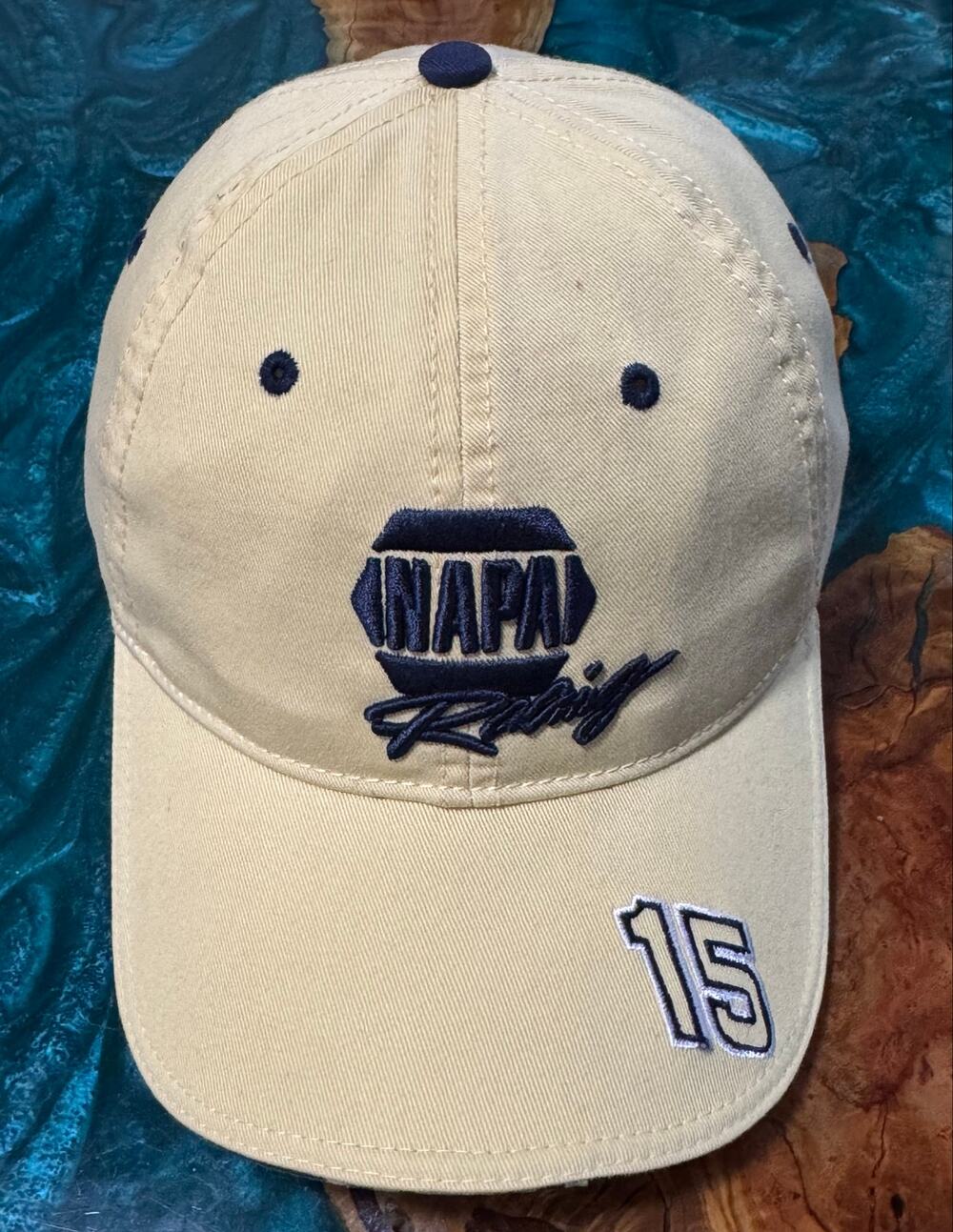 NAPA Auto Parts Strapback Adjustable Hat Yellow Michael Waltrip 15